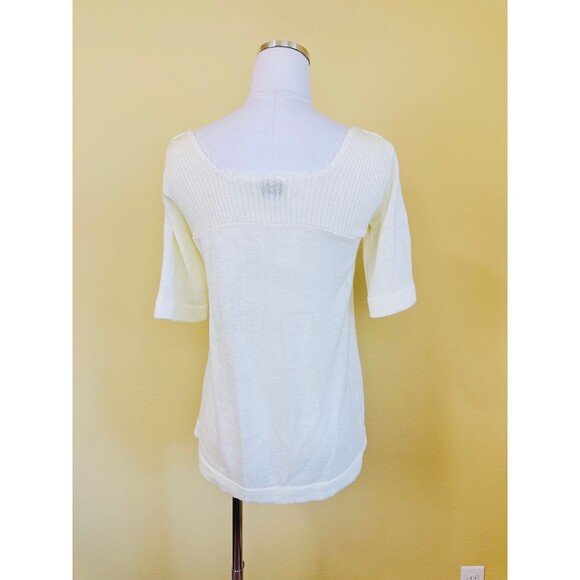 1970s Vintage Arpeja Acrylic Rosette Top / 70s Organically Grown Crochet  Medium - Picture 5 of 6